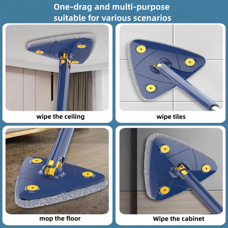 360° Triangle Cleaning Mop with Remplacement Pads Mops