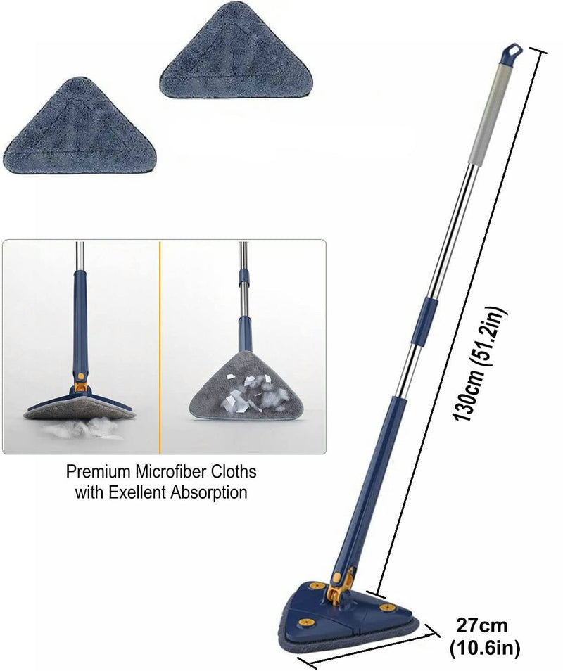 360° Triangle Cleaning Mop with Remplacement Pads Mops